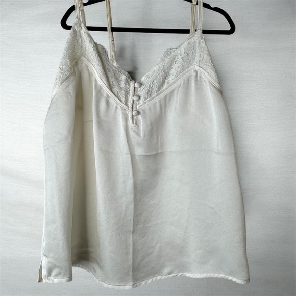 Abercrombie & Fitch Cream Tank Adjustable BRAND NEW Small Lace Double Straps - Picture 1 of 5